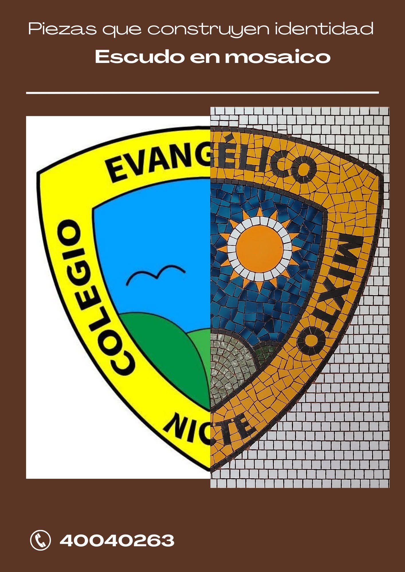 Escudo institucional en mosaico